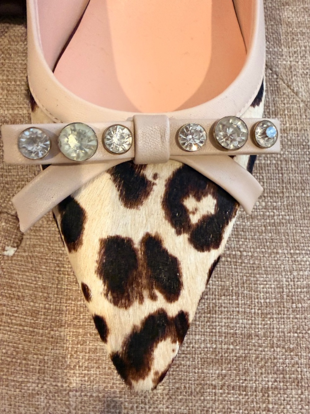 Kate Spade Lovely Calfskin/ Animal Print Slingbacks
